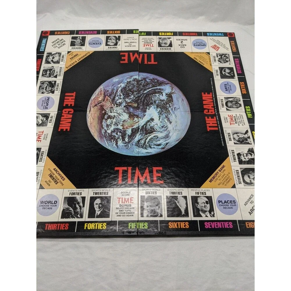 Vintage Hansen Time The Game Bookcase Board Game Complete